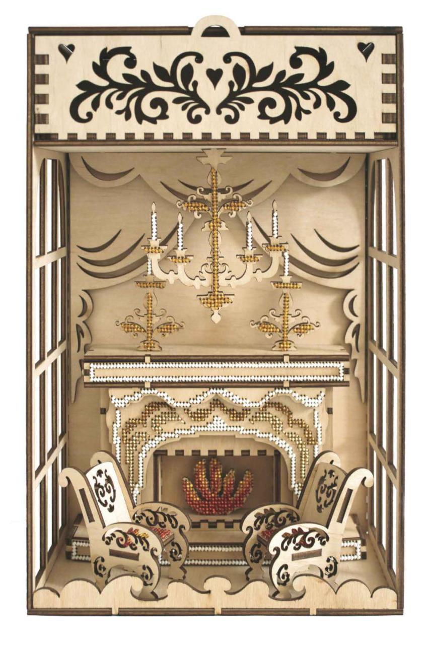 Набор-конструктор из фанеры «Чарівна Мить» F-006 «Возле камина»