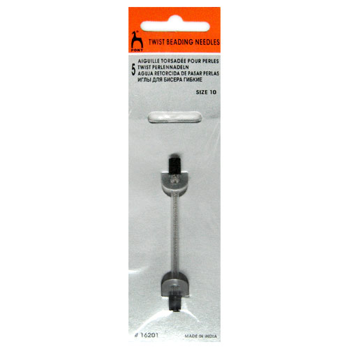 Иглы для бисера гибкие Beading  - 5 шт., размер 10