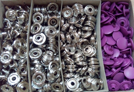 Кнопка прес. 4-компонентная №6, цветное покрытие, упак.100 шт., (995-сиреневый)