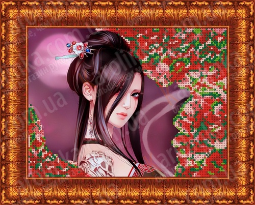 Рисунок-схема на ткани «Каролинка» КБЛ 4006 Японские мотивы