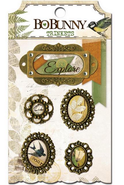 Набор украшений BoBunny 14606854 подвески металлические «Trail MixTrinkets» 6шт.