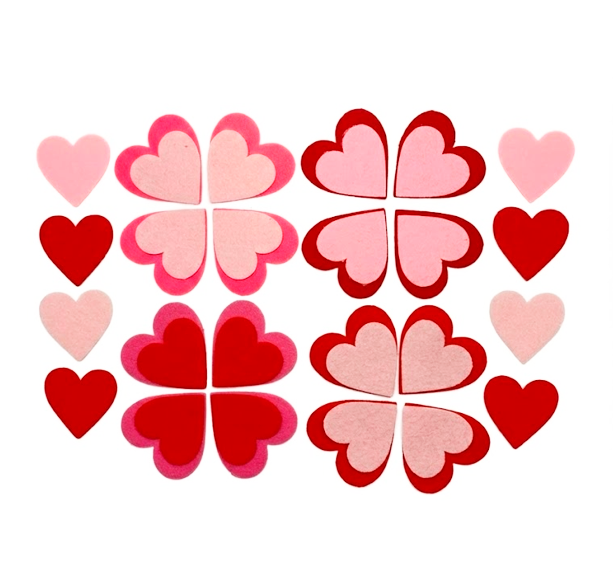 Набор для творчества NT-229 "Рукоделие" сердечки из фетра ассорти (70 шт.)