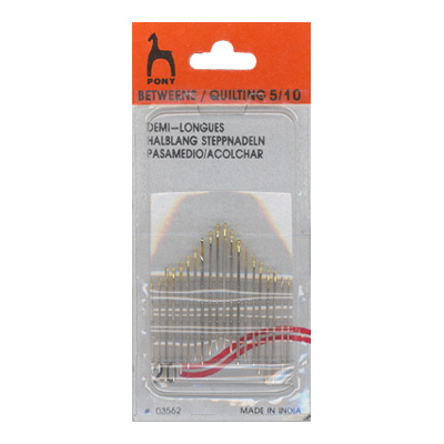 Иглы ручные портновские Betweens блистер "Золотое ушко" в блистере 20шт. размер 5-10