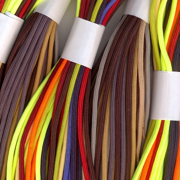 Шнурки круглые армированные 110 см, ассорти цветные, 20 шт/упак