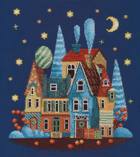 Набор для вышивания «Овен» 1483 "Морозная ночь" 20 х 22 см