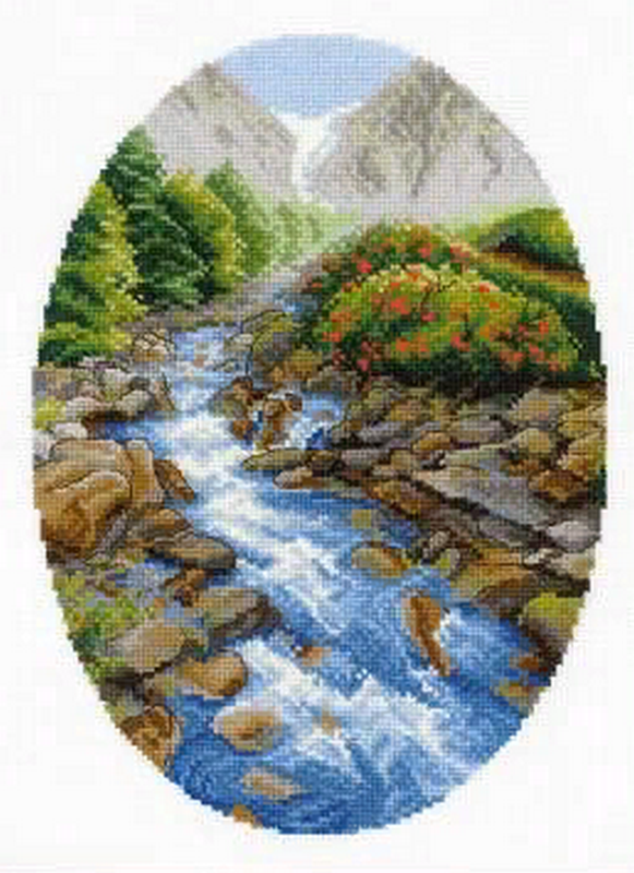 Набор для вышивания «Риолис» 1960 «Вверх по течению» 30*40см