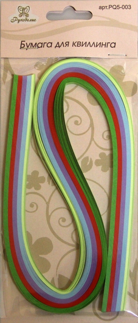 Бумага  для квиллинга "Рукоделие" 100 полос/упак. 5мм ширина PQ5-003