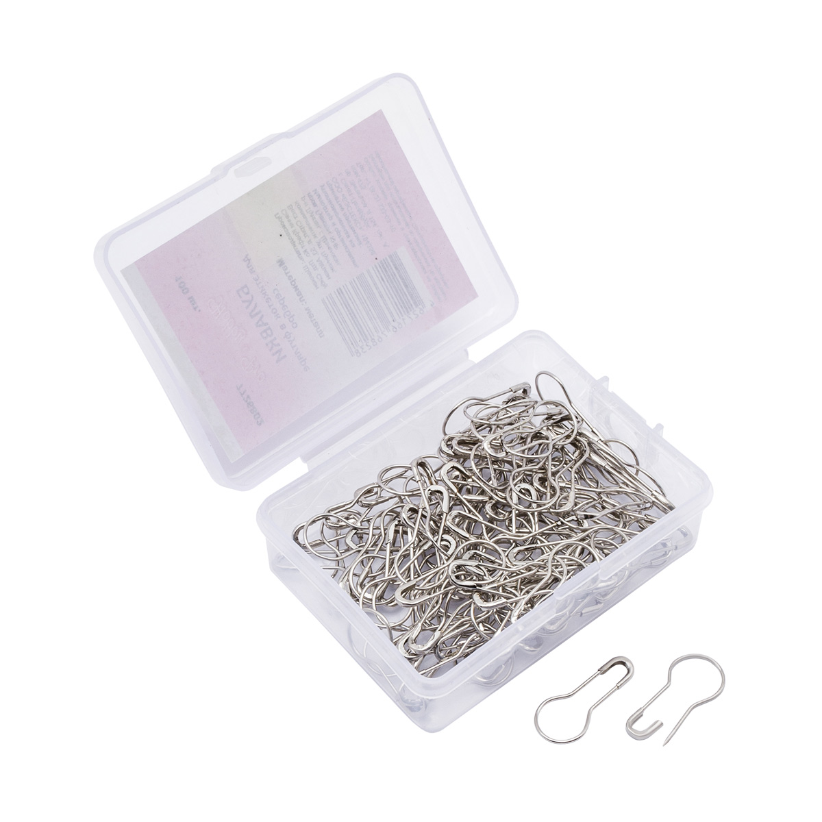 Булавки для этикеток в футляре,серебро,100 шт Hobby&Pro АС006