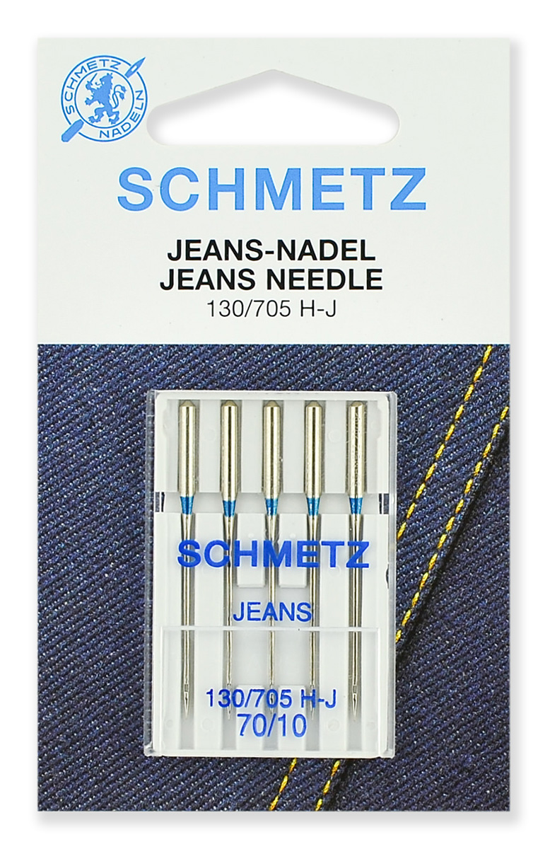 Иглы для джинсы 130/705H-J № 70/10, 5 шт. Schmetz 0708109 Иглы для джинсы 130/705H-J № 70/10, 5 шт. Schmetz 0708109