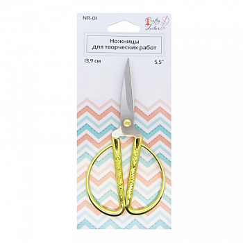 Ножницы для творческих работ "Crafty tailor" NR-01, 13,9см (Позолоченные ручки)