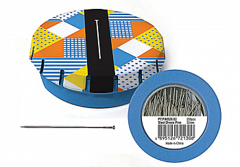 Булавки в жестяных коробочках, Арт PT.PINS28.DB-синий