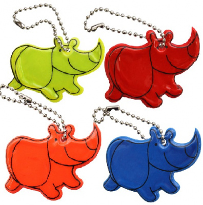 Светоотражающая подвеска 0165-2007 "Носорог" 2 шт.