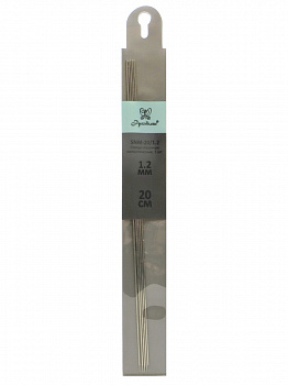Спицы "Рукоделие" SNM-20/1.2 носочные металл 1.2 мм, 20 см (5шт.)