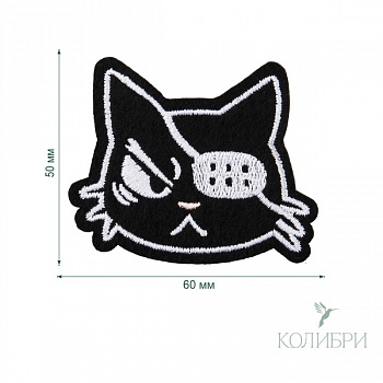 Термоаппликация LA535 Black  ( черный) 60 х 50 mm.