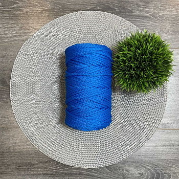 Шнур полиэфирный 5 мм с сердечником (синий) 50м (14)