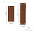 Нашивка NA01 Brown (коричневый)  15 х60 mm