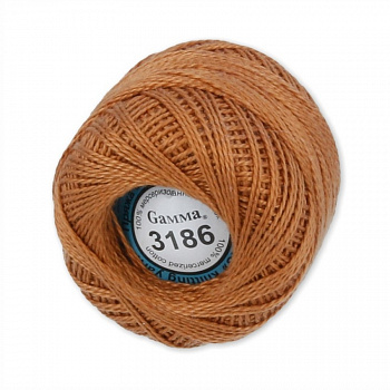 Пряжа "Gamma" Ирис 100% хлопок 10 х 10 г  (3186, т.рыжий)