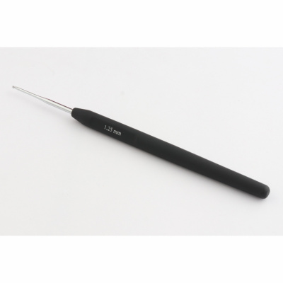 Крючок стальной для вязания с эргономичной черной ручкой, KnitPro, 1.25 мм 30864