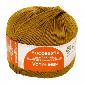 Успешная, пряжа для ручного вязания   (032, табак)