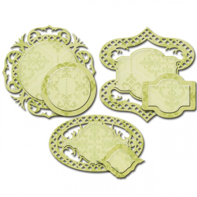 Набор ножей Spellbinders® Shapeabilities® "Теги в затейливой рамке"