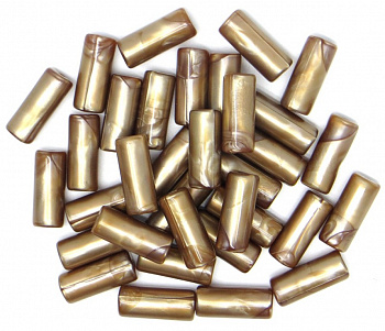 Бусы полимерные 10х25 мм, 10 шт/упак, карамельный