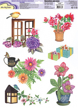 Наклейки для окон Mr.Painter ОК-08 Садовая фантазия 4
