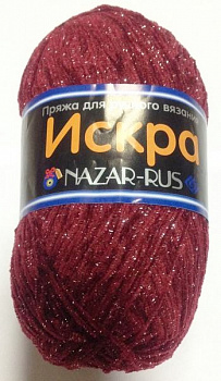 Искра, пряжа для ручного вязания (103 красный)