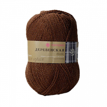 Деревенская, пряжа для ручного вязания (513, кора)
