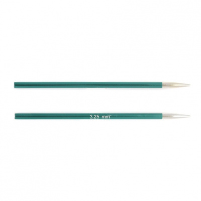Спицы съемные укороченные Zing KnitPro, для тросика 20 см, 3.25 мм 47529