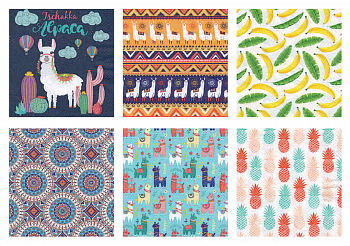 Салфетки бумажные «Love2Art» АССОРТИ 3-х сл. SDD 33х33 12 шт. №1218-01 12шт. Летний принт