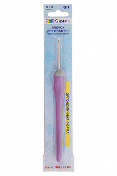 Крючок с тефлоновым покрытием "Gamma" RHT d - 3.0 мм 14.5см  прорезиненной ручкой