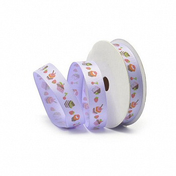 Лента декоративная арт.TBY.ЛРР.ТХ-21,2 репсовая  шир.1,5см цв. фиолет.  уп.9,14м