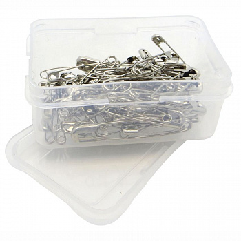 Ассорти булавок английских (5, 3.8, 2.7, 1.9см) Crafty Tailor серебристые, 100шт./набор