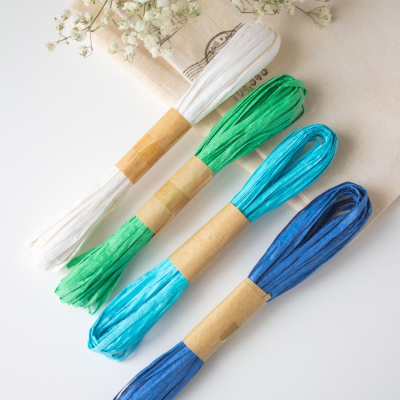 Набор для творчества NT-235 Рафия бумажная 4 шт. (белый, голубой, синий, зеленый)