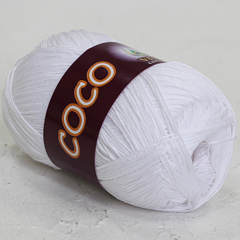 Коко (VITA Cotton), пряжа для ручного вязания (3851, отбелка)