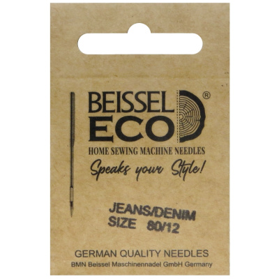 Иглы д/бытовых швейных машин для джинс. ткани (Jeans/Denim),5 шт, № 80, 130-705 H-J/крафт, BEISSEL