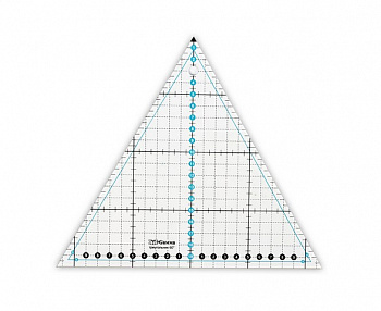 Линейка "Gamma" QRL-09 для пэчворка 20 x 23 см "треугольник 60°", пластик