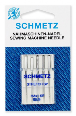 Иглы супер стрейч  130/705 HA х1 SP №65/9, 5 шт. Schmetz 1604100068