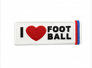 Термоаппликация Hobby&Pro "Я люблю футбол" 10 х 3,7 см