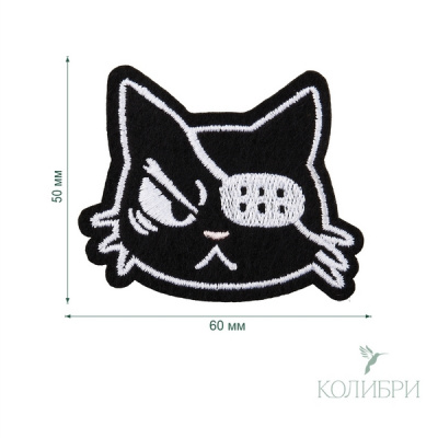 Термоаппликация LA535 Black  ( черный) 60 х 50 mm.