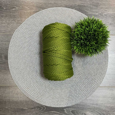 Шнур полиэфирный 5 мм с сердечником (оливковый) 50м (51)