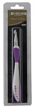 Крючок вязальный с эргономичной ручкой ADDI 140-7, 16 см, №8.00