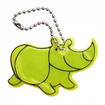 Светоотражающая подвеска 0165-2007 "Носорог" 2 шт. (жёлтый)