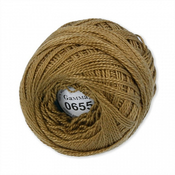 Пряжа "Gamma" Ирис 100% хлопок 10 х 10 г  (0655, т.горчичный)