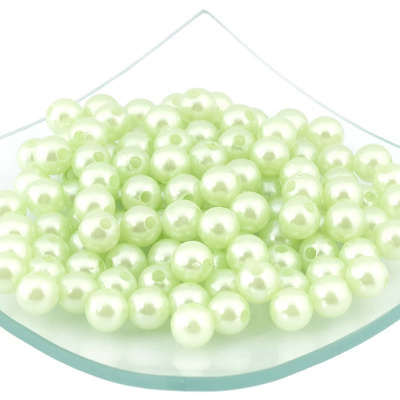 Бусины «Magic 4 Hobby» круглые перламутр 10мм, цв.H59 салатовый, уп.50г.(90шт.)