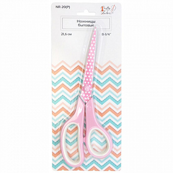 Ножницы бытовые "Crafty tailor" NR-20(Р), 216мм, толщина лезвия 2мм, розовый