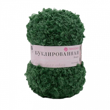 Буклированная, пряжа для ручного вязания  (117, киви)