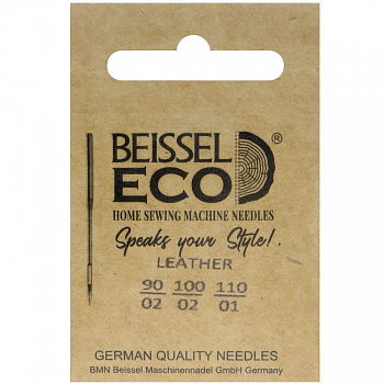 Иглы д/быт. швейных машин для кожи,5 шт разных размеров, 130-705 H-LL/крафт, BEISSEL