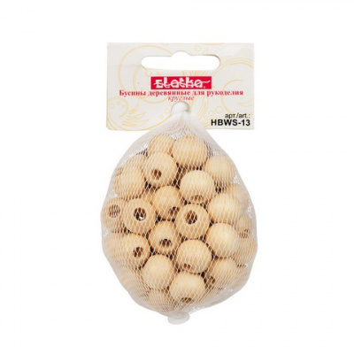 Бусины "Zlatka" дерево HBWS-13  12 мм 50шт ± 3 шт.