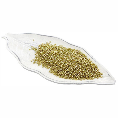 Бусины пластиковые "РУКОДЕЛИЕ", диаметр 3мм, цвет №83 золотой, 25гр/пакет, PP1001C83
